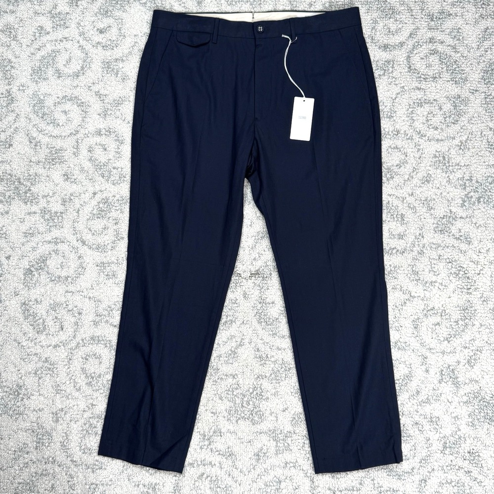 Closed Mens Atelier Tapered Pants Sz 36 Navy 100% Cotton Tailor Made NWT $200‎
